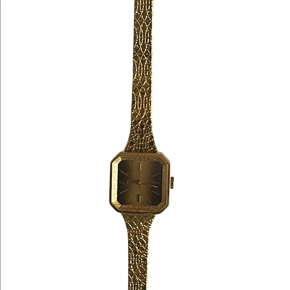 Vintage Cardinal Gold tone nugget square fancy face watch womens - Picture 8 of 16